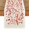 Floral Leaves Valentine's Table Runner, Wild Flowers Seasonal Kitchen Dining Table Decoration for Home Party Decor 13x72 Inch